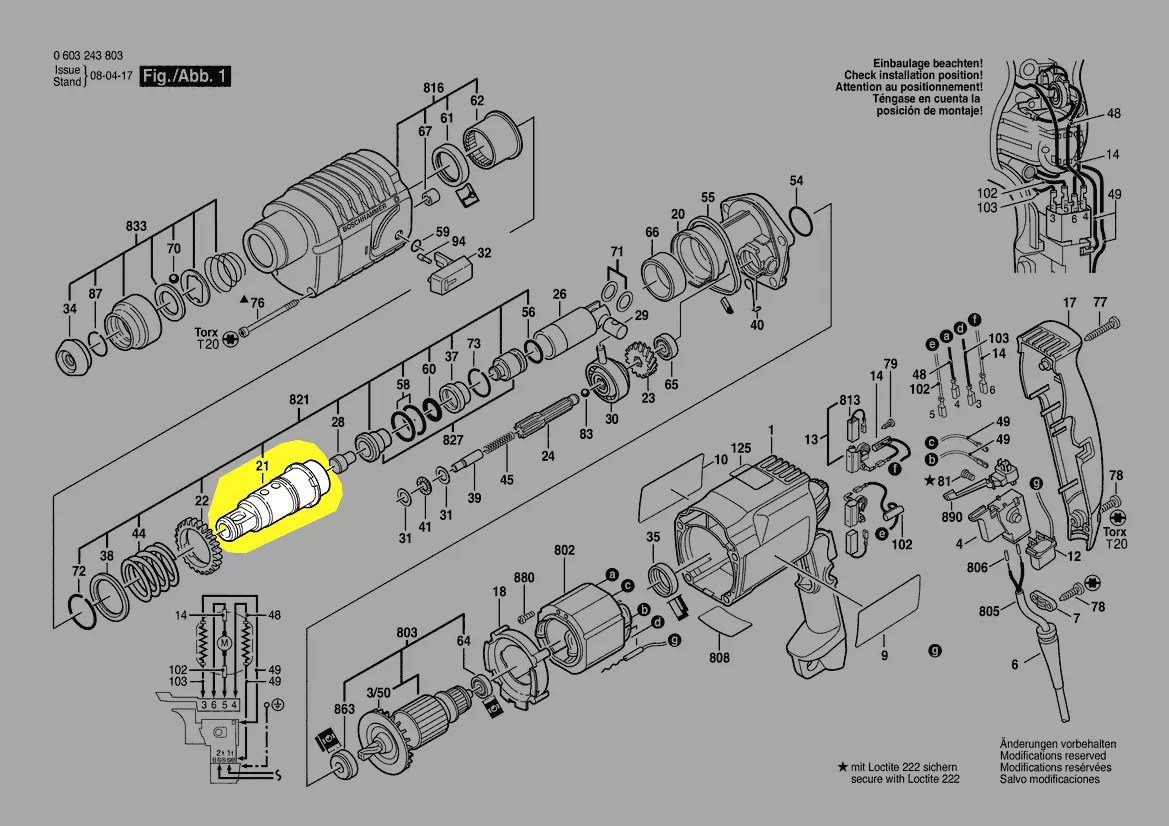 Douille SDS Plus réf. 1 616 490 058 BOSCH